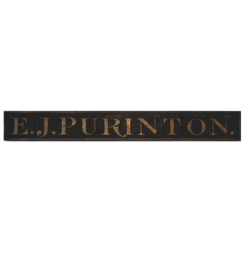 "E. J. Purinton" Sign