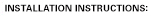 Installation Instructions