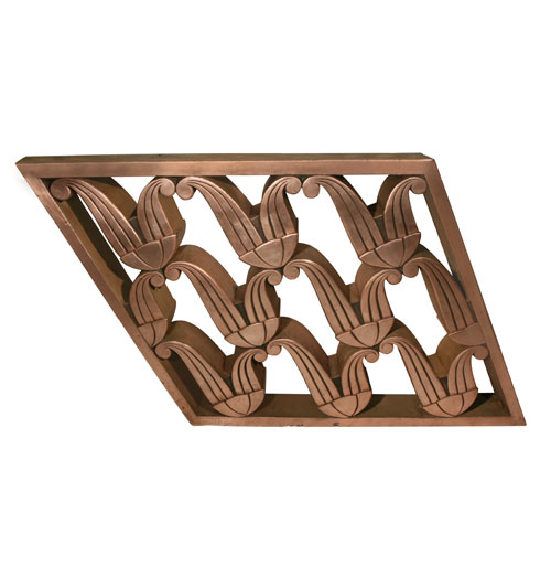 Art Deco Copper Railing [Angled Section]