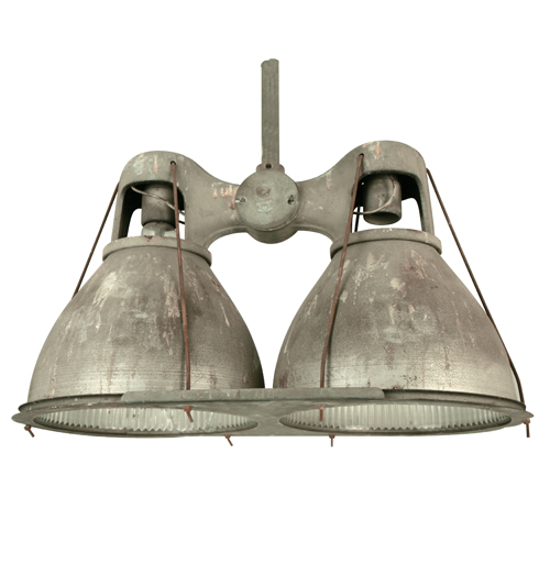 Vintage Double Prismatic Industrial Pendant