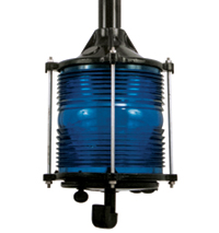 Industrial Black and Blue Pendant Lamp