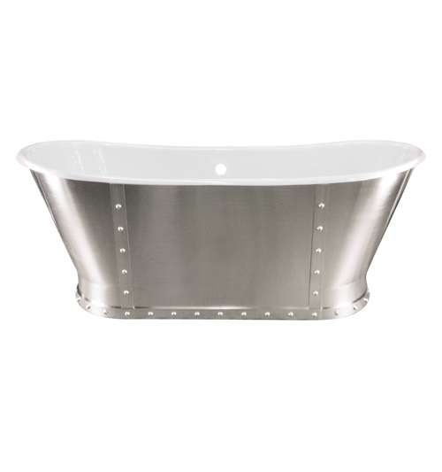 Mercer Bathtub with Front Rivets