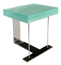 Chareau-Style End Table [Glass Top]
