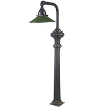 Iron Light with Green Enamel Shade