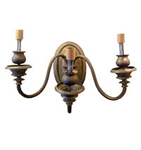 Three Arm Brass Sconce